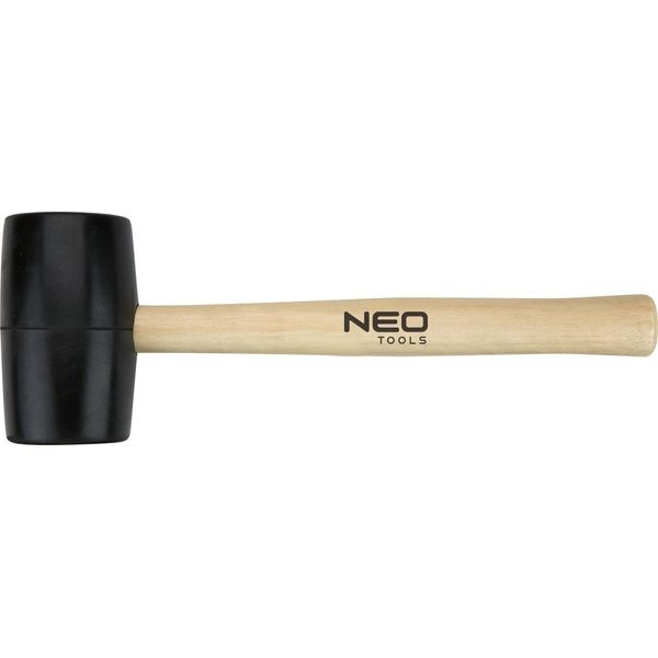 Mazza In Gomma Neo Tools, Rivestimento In Gomma Nera, Con Manico In Legno Chiaro 50 Mm/340 G-image