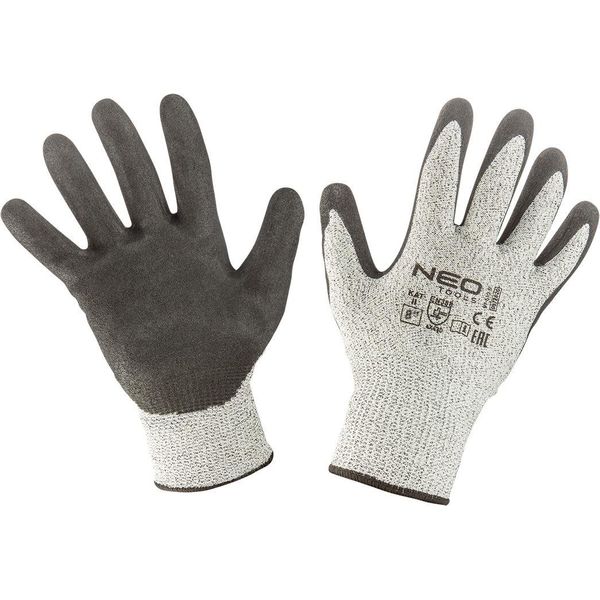 Neo Tools Guanti Da Lavoro Antitaglio Taglia 8 | 4X43D, Rivestimento In Nitrile, Senza Cuciture, Guanti Industriali Disponibili Nelle Taglie 8, 9 E 10, 100 % Poliestere-image