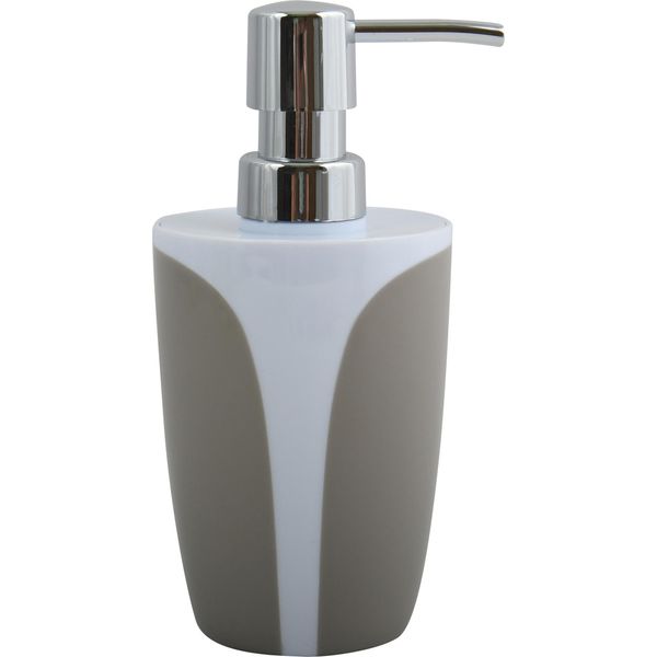 Msv Dispenser Di Sapone "Kandy"" Dispenser Di Sapone Liquido In Plastica Bianco/Taupe"-image
