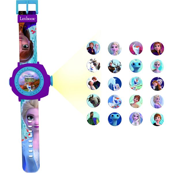 Lexibook - Obrotowy Zegar Projektor Disney Frozen, Akcesorium Premium-image