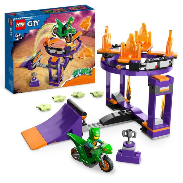 Lego City Stuntz 60359 Set D'azione Sfida In Picchiata 2In1 Con Moto Dinosauro Semovente E Pilota Acrobatico, Regalo Di Compleanno Per Bambini, Ragazzi, Ragazze Dai 5 Anni In Su-image