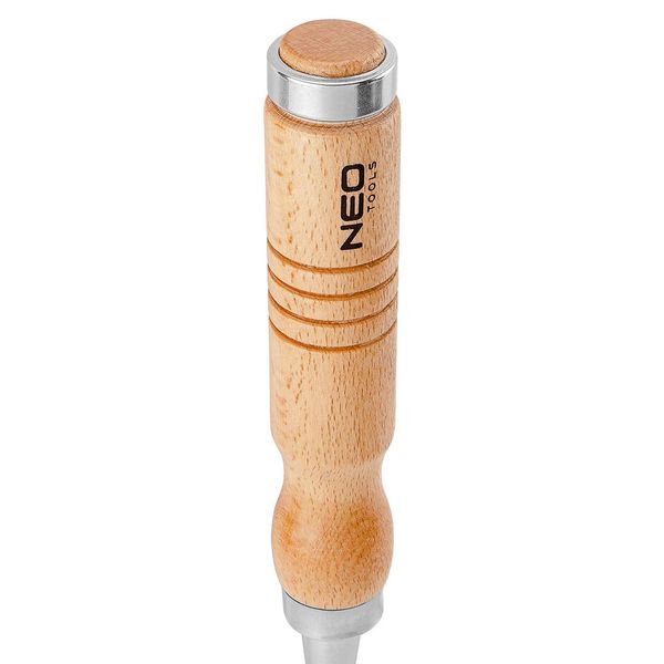 Neo Tools Scalpello Per Legno, Scalpello, Sgorbia, Larghezza Lama 10-38 Mm, Lama In Acciaio Al Crv, Manico In Legno Per Il Massimo Comfort, Rinforzo Antiurto (16 Mm)-image