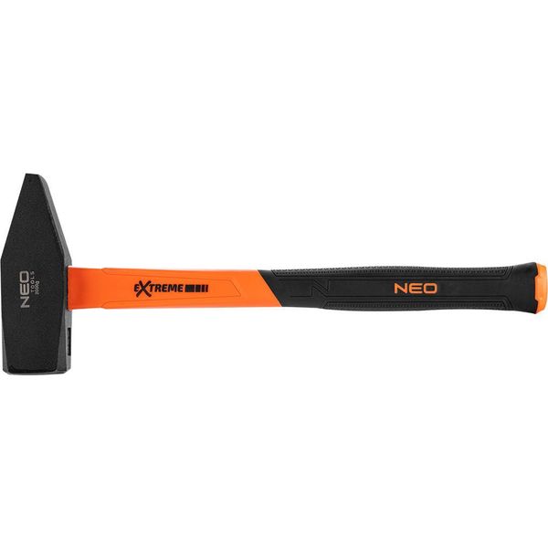 Neo Tools Martello Da Fabbro 300-2000G, Manico In Fibra Di Vetro, Per Officine Di Fabbro, Falegname E Lattoniere - 2000G-image