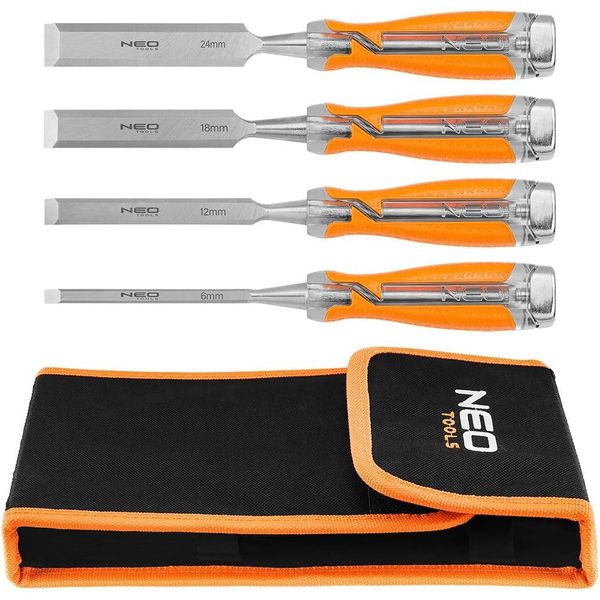 Set Di Scalpelli Per Legno Neo 6-12-18-24 Mm Serie Pro 2K-image