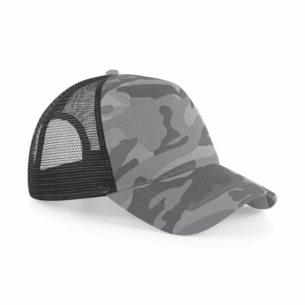 Beechfield B694 | Camo Snapback Trucker Cap - Colore: Arctic Camo - Taglia: Taglia Unica-image