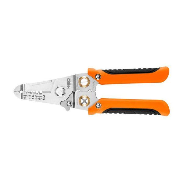 Neo Tools Multiutensile 6 In 1, Spelafili 0,8 - 3,2 Mm, Taglierina - Crimpatrice - Attorcigliare I Fili - Tagliare I Fili - Tenere I Cavi-image
