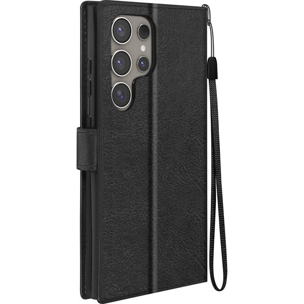 Mayaxess, Samsung Galaxy S24 Ultra Wallet Case Funzione Stand Con Cinturino, Nero-image