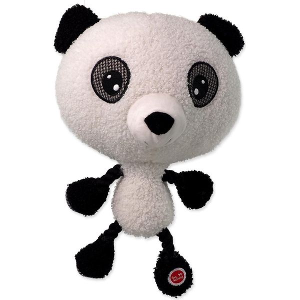 Giocattolo Dog Fantasy Grande Testa Di Panda Peluche Squittente 30 Cm-image