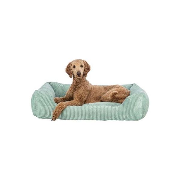 Trixie Vital Bed Jonna Letto Ortopedico Rettangolare, Peluche A Coste, Salvia-image