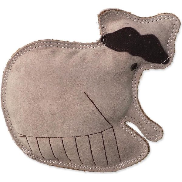 Cane Giocattolo Fantasy Procione Fuso A Vita Che Squittisce, Pelle E Iuta 18,5 Cm-image