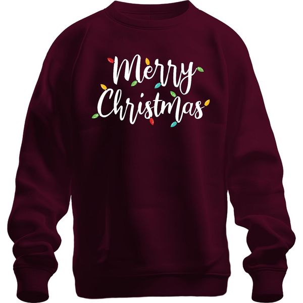 Luci Fatate Di Buon Natale - Regalo Di Natale Maglione Di Natale Unisex, Borgogna, Xl-image
