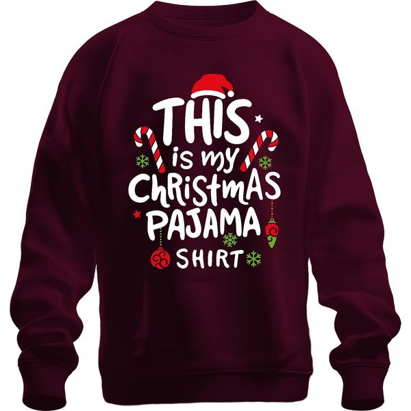 Questa è La Mia Camicia Pigiama Di Natale - Weihnachten Xmas Christmas Unisex Pullover, Borgogna, L-image