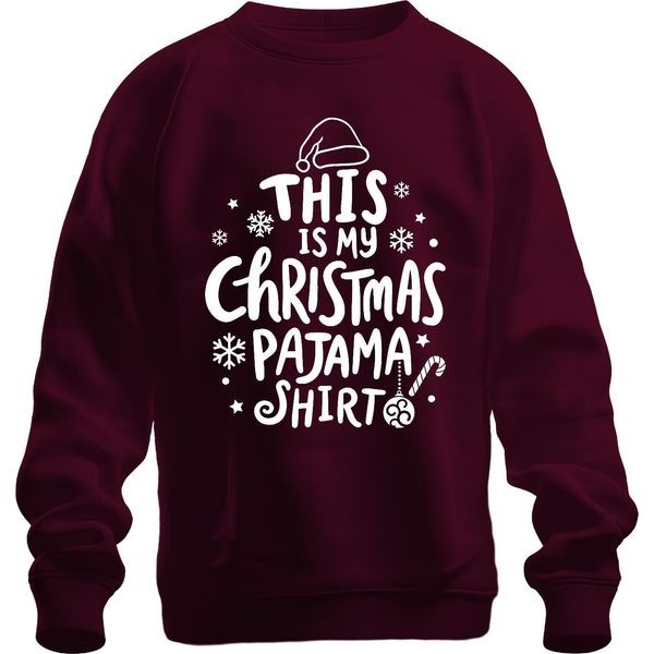 Questa è La Mia Camicia Pigiama Di Natale Weiß Motiv - Weihnachten Xmas Christmas Unisex Pullover, Borgogna, L-image