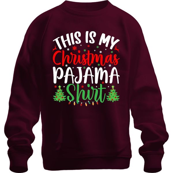 Questa è La Mia Camicia Pigiama Di Natale Pigiama - Weihnachten Xmas Natale Unisex Pullover, Borgogna, M-image