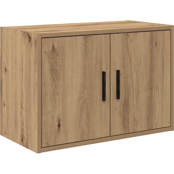 Vidaxl Armadio A Muro Per Garage Materiale Artigianale In Legno Di Quercia-image
