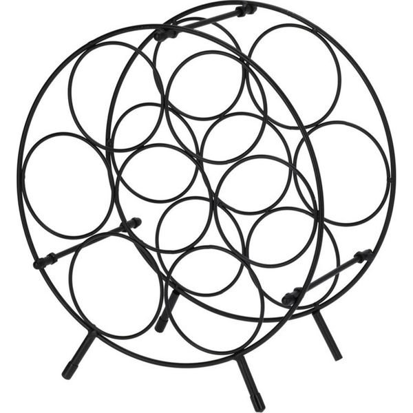 Portabottiglie Koopman Per 7 Bottiglie, Metallo, 31X18X34 Cm, Nero-image
