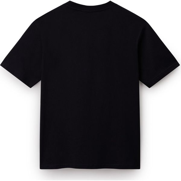 T-Shirt Da Uomo Nera: Vestibilità Rilassata, Collo Rotondo, 100% Cotone Organico-image