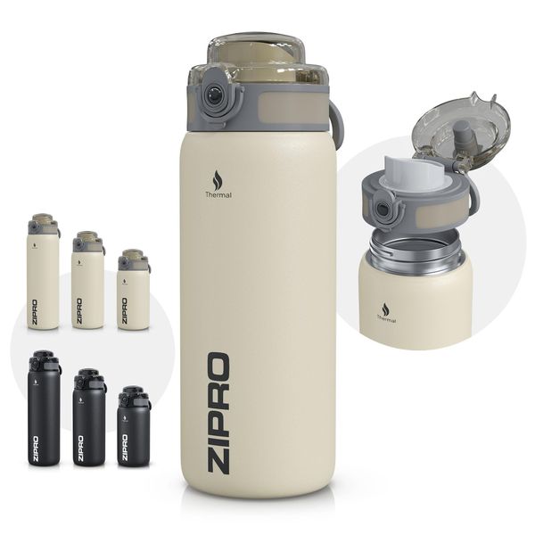 Elegante Borraccia In Acciaio Inox 700Ml | Bottiglia Isolata A Doppia Parete E A Prova Di Perdite | Bottiglia Thermos Senza Bpa Con Tappo Di Sicurezza | Per Lo Sport-image