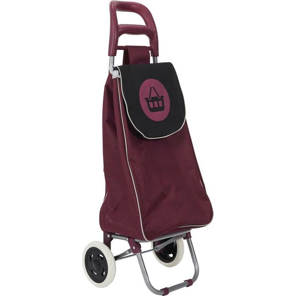 Howhomely | Carrello Della Spesa - Carrello Della Spesa - 34 X 30 X 96 Cm - 50 L - Viola Nero - Aiuto Per La Spesa - Borsa Con Patta-image