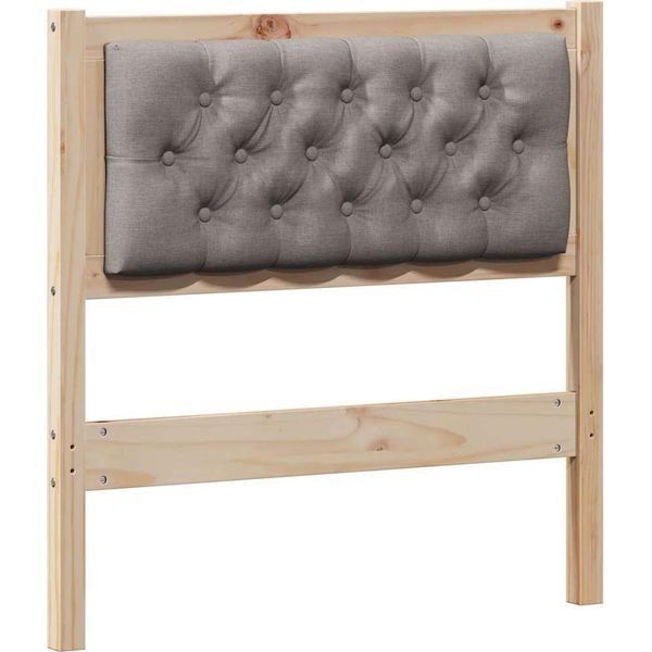 Vidaxl Testiera Altro Marrone E Taupe 80 Cm In Legno Di Pino Massiccio-image