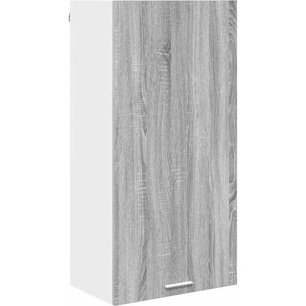 Vidaxl Armadio A Muro Con Contenitore Grigio Sonoma E Bianco 50 X 31 X 100 Cm-image