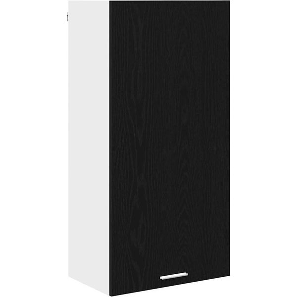 Vidaxl Armadio A Muro Con Anta In Rovere Nero E Bianco 50 X 31 X 100 Cm-image