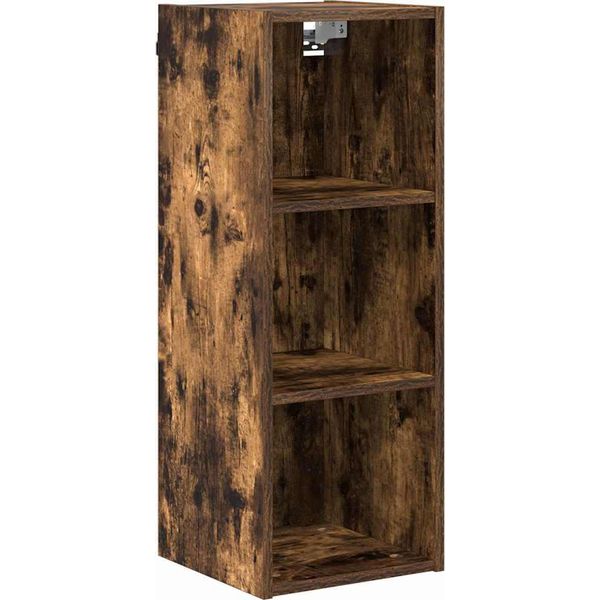 Vidaxl Armadio A Muro In Rovere Fumé 30 X 29,5 X 80 Cm Materiale A Base Di Legno-image