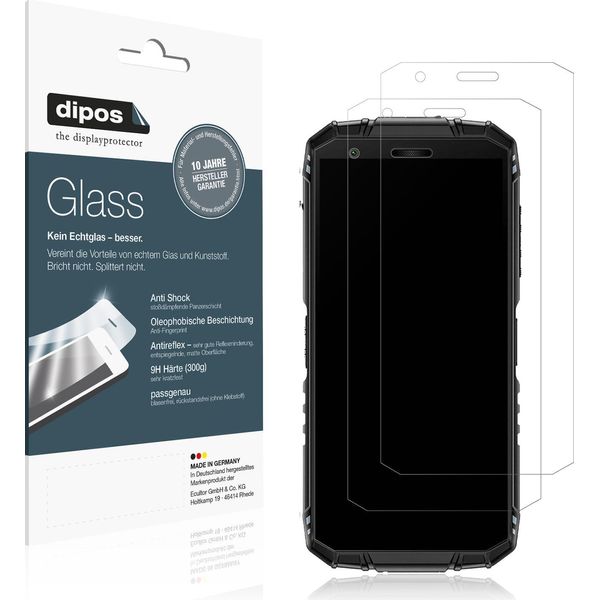 2X Pellicola Protettiva Per Doogee Fire 3 Outdoor Protezione Opaco Vetro Flessibile 9H Dipos-image