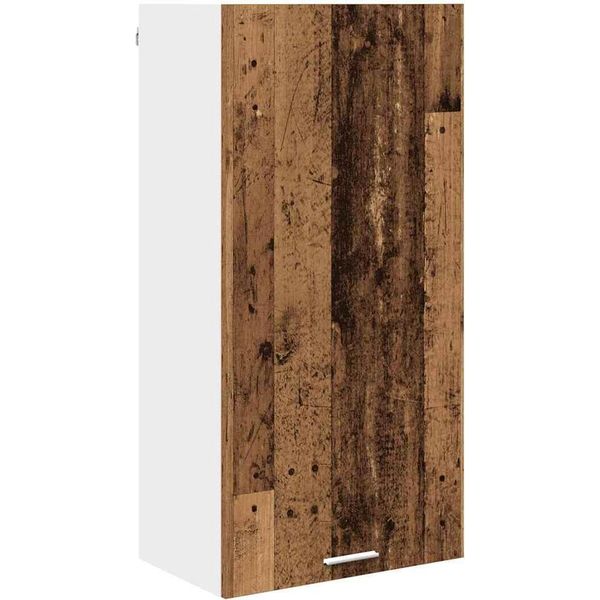 Syfax™ Armadio Pensile Legno Antico E Bianco 50 X 31 X 100 Cm-image