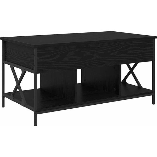 Syfax™ Tavolino Da Salotto Rovere Nero 100 X 55 X 48.5 Cm-image