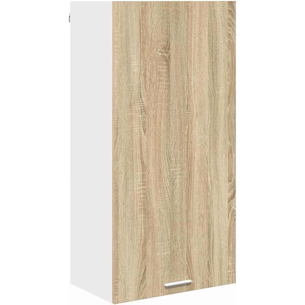 Vidaxl Armadio A Muro Con Anta Sonoma Rovere E Bianco 50 X 31 X 100 Cm-image
