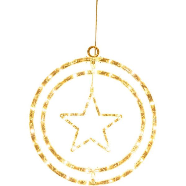 Decorazione Magichome Natale, Stella, Plastica, 80Xled Bianco Caldo, 32.5X36 Cm, 3Xaa-image