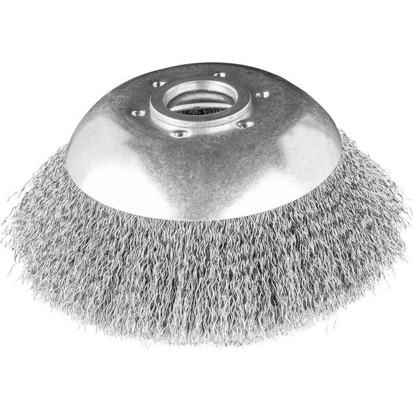 Spazzola Metallica Graphite Per Smerigliatrice A Scoppio 150/200 X 25,4 Mm, Dura/Morbida, Diametro Esterno 150/200 Mm, Foro Interno 25,4 Mm, Per La Pulizia Delle Pietre Della Pavimentazione (150 X 25,4 Mm, Morbida)-image