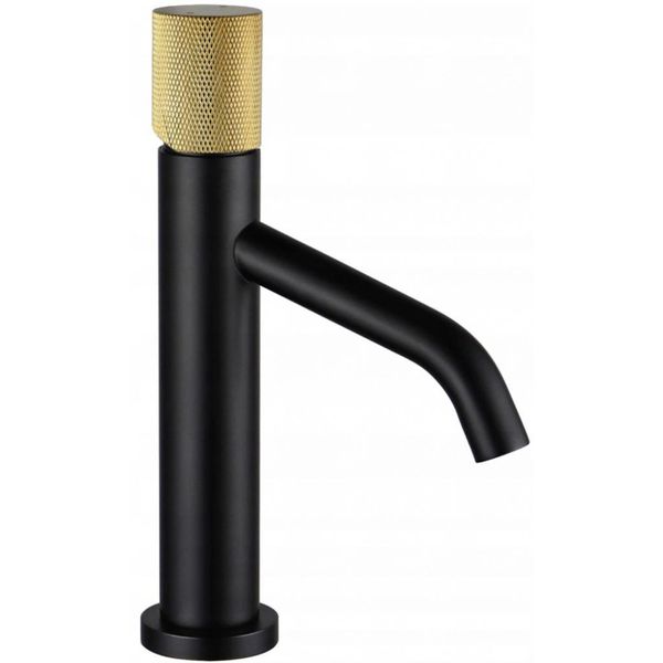 Mexen Rumba One Miscelatore Lavabo, Nero/Oro - 73501-75-image