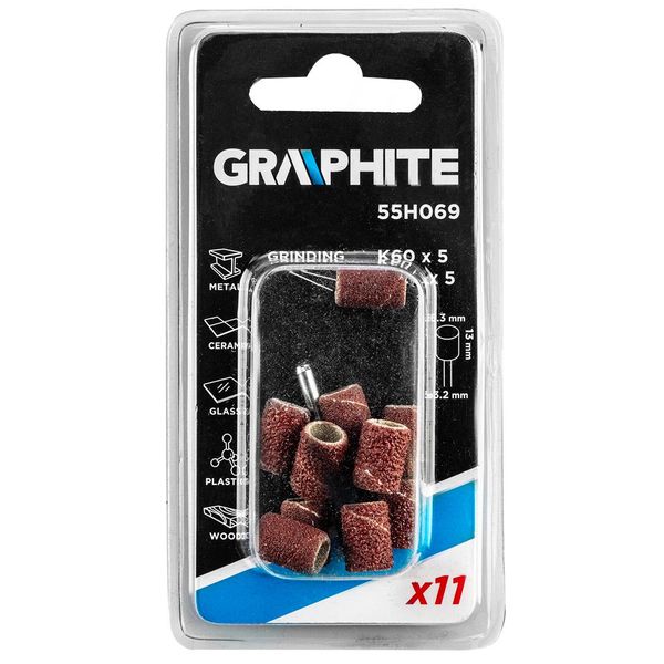 Accessori Per Mini Smerigliatrice Diritta Set Di Mandrini Di Levigatura Da 6,3 Mm 10 Pezzi.-image