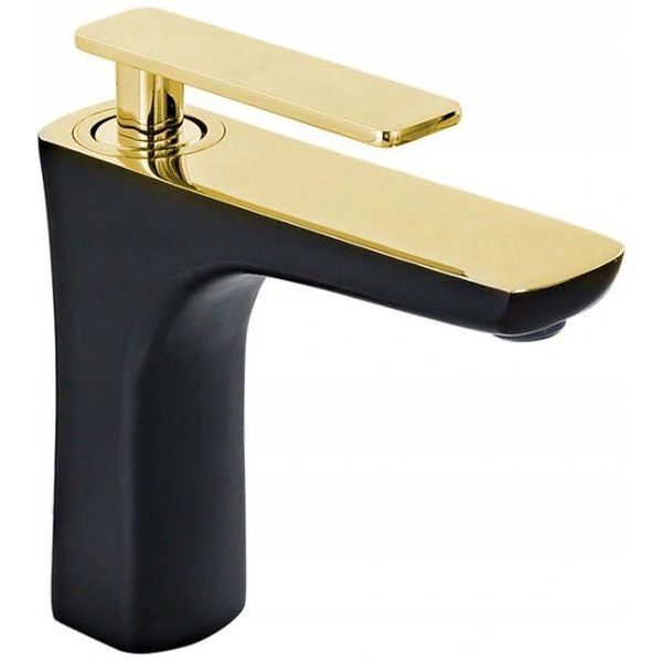 Mexen Indus Rubinetto Lavabo, Nero/Oro - 744600-75-image