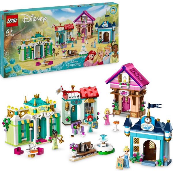 Lego Disney Princess: Disney Princess Adventure Market, Casa Giocattolo Con 4 Bambole Tra Cui Cenerentola E Ariel, Playset Con Mappa Del Tesoro, Regalo Per Bambine E Bambini Dai 6 Anni In Su 43246-image