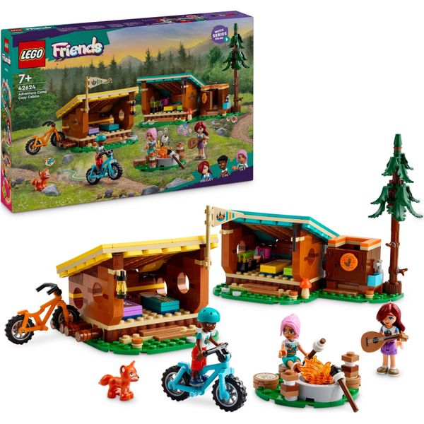 Lego Friends Capanne Accoglienti Nel Campo Avventura, Playset Per Giochi Di Ruolo All'aria Aperta, Giocattolo Per Bambini E Bambine Dai 7 Anni In Su Con 3 Figure E Volpe, Giocattolo Da Campeggio 42624-image