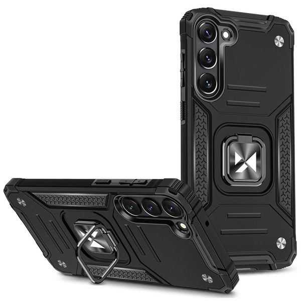 Wozinsky Anello Armatura Custodia Samsung Galaxy S23+ Custodia Blindata Anello Supporto Magnetico Nero-image