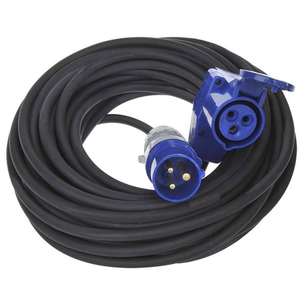 Cavo Prolunga Cee 20M Con Connettore Cee Ad Angolo + Presa Schuko 3X2,5Mm²-image