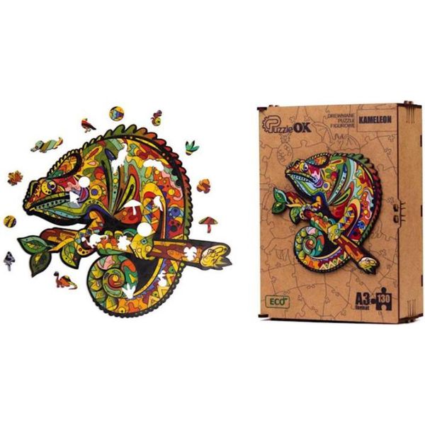 Puzzle Ecologico In Legno 130 Chameleon A3-image