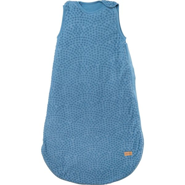 Sacco A Pelo Per Bambini Seashells Indigo 90 Cm - Sacco A Pelo Per Bambini Per Tutte Le Stagioni In Cotonelogico - Mussola Certificata Gots & OEKO-TEX Standard 100 - Blu-image