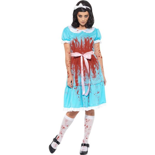 Smiffys - Costume Da "Gemello Assassino"" - Donna SM2119 (S) (Blu/Rosso/Bianco)"-image