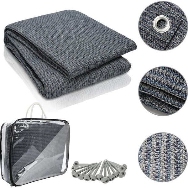 Fiqops Tappeto Da Tenda Attrezzatura Da Campeggio Impermeabile Tappeto Da Tenda Pavimento Della Tenda All'aperto Tarpaulin Coperta Picnic Tenda Sottostrato Caravan 250X300Cm-image
