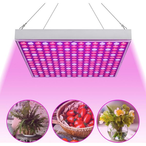Tolletour Lampada Per Piante 15W Led Luce Per Piante 225 Led Luce Rossa Blu Lampada Per Piante A Spettro Completo Per Piante Da Appartamento E Fiori Accessori Per Giardini E Serre-image