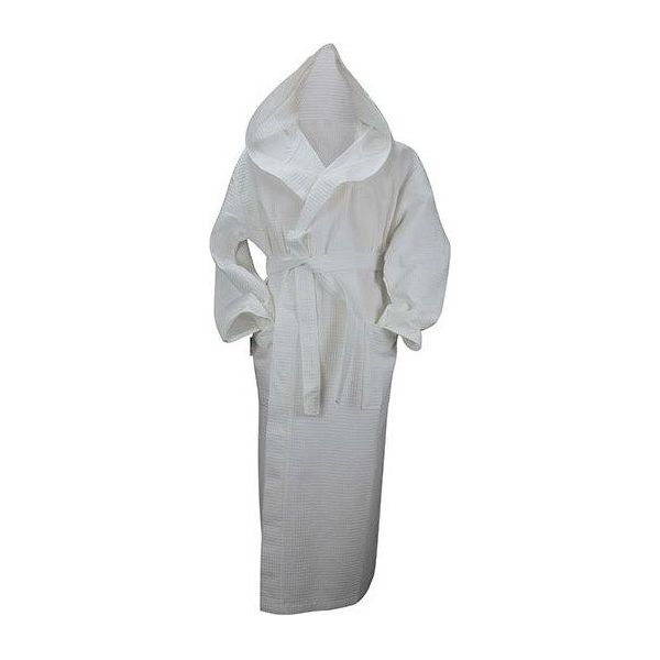 A&R 028.50 | Robezz® Accappatoio In Cialda Con Cappuccio Accappatoio Con Cappuccio - Colore: Bianco - Taglia: Xxl-image