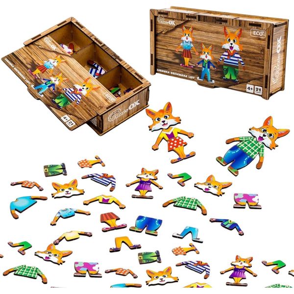 Puzzle Di Legno Puzzle Volpi Elementi Blocchi Forme 21 El. Puz-42121-image