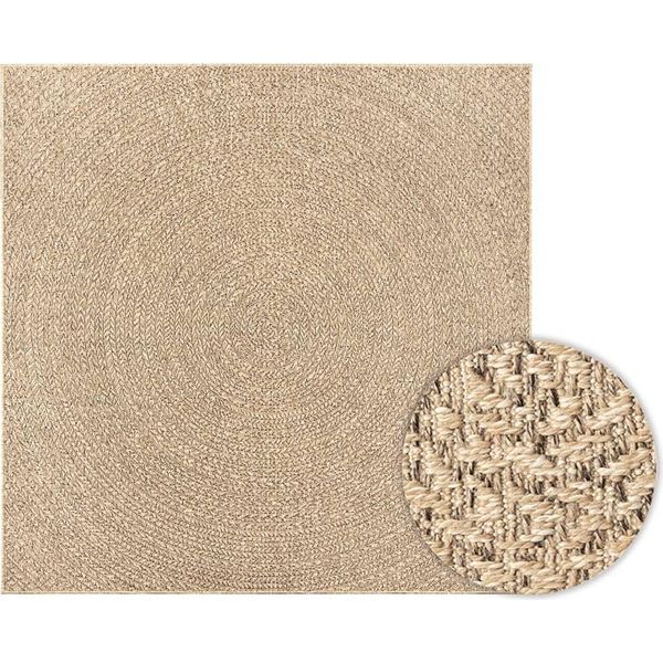Vidaxl Tappeto Zizur 120X120 Cm Effetto Juta Per Interni Ed Esterni-image