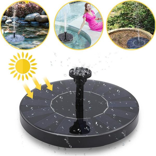 Tolletour Fontana Solare Pompa Per Laghetto Pompa Solare Con Pannello Solare Monocristallino Da 1,5W Decorazione Galleggiante Per Giardino Piccolo Laghetto Bagno Per Uccelli Vasca Per Pesci Piscina-image