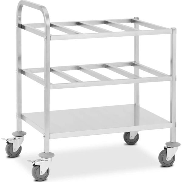 Carrello Di Trasporto Royal Catering - Acciaio Inox - Per 24 X Gn 1/6 - 450 Kg --image